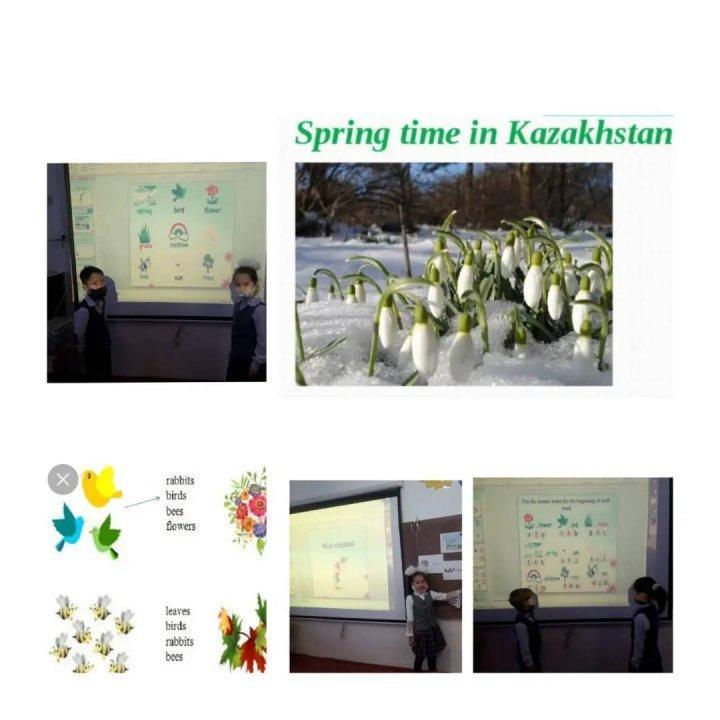 1«А» сыныбымен «Springtime in Kazakhstan» тақырыбында ашық сабақ