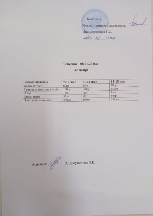 Ас мәзірі