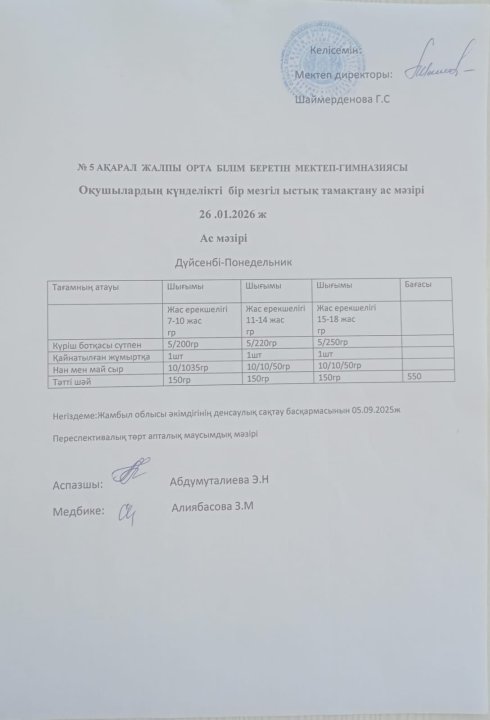 Ас мәзірі