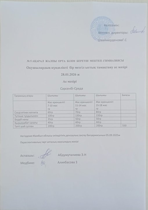 Ас мәзірі