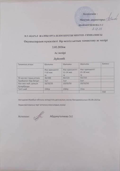 Ас мәзірі