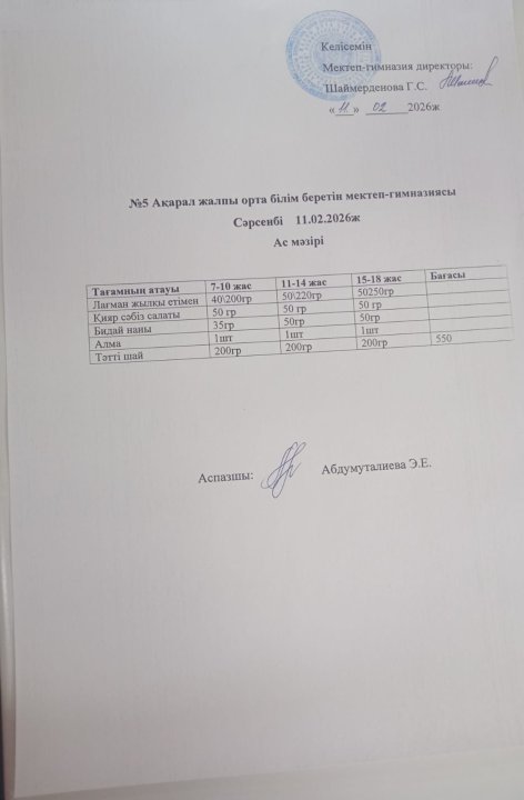 Ас  мәзірі