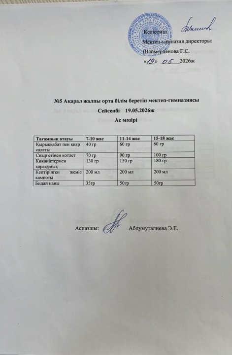 Ас мәзірі