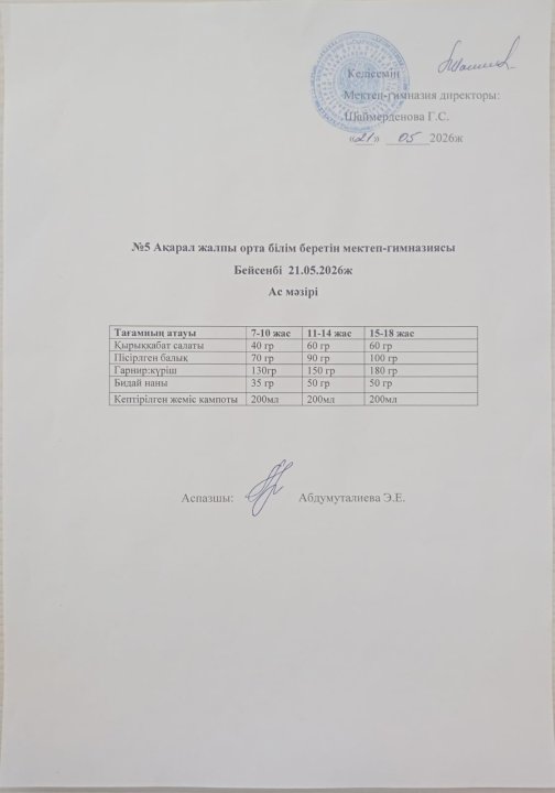 Ас мәзірі
